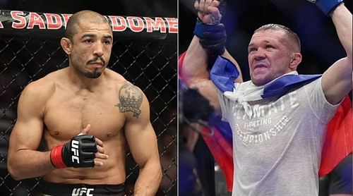 Jose Aldo (left) and Petr Yan (right)