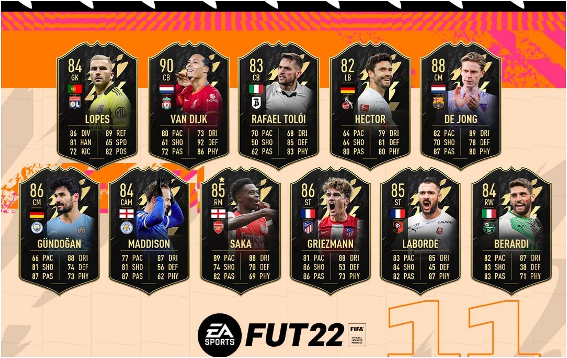 TOTW 11 is live in FIFA 22 (Image via EA Sports)