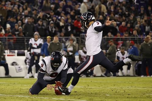 Ka'imi Fairbairn of Houston Texans v Baltimore Ravens