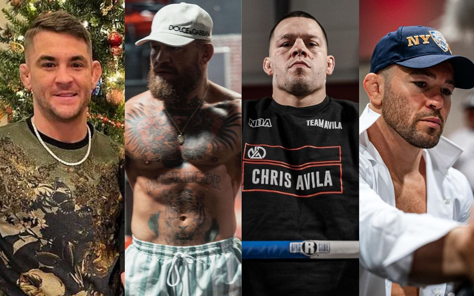 Dustin Poirier, Conor McGregor, Nate Diaz, and Colby Covington (left to right) [Image Courtesy: @ dustinpoirier, @thenotoriousmma, @natediaz209 and @colbycovmma on Instagram]