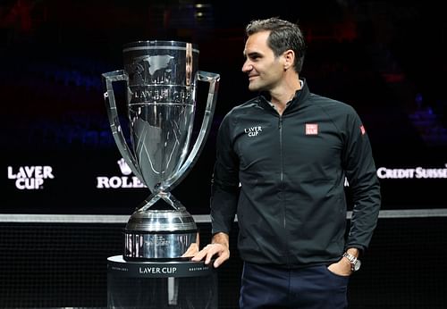 Roger Federer at the 2021 Laver Cup 2021