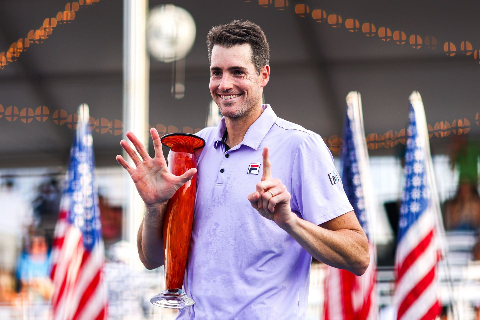 John Isner at the 2021 Atlanta Open.