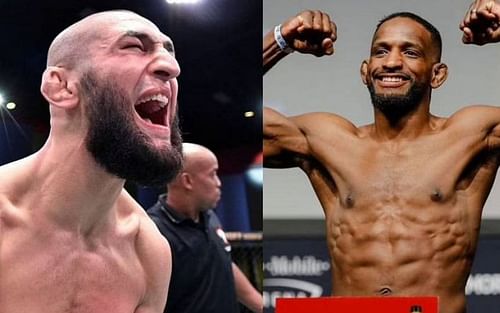 Khamzat Chimaev (left) and Neil Magny (right)