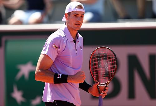 John Isner at the 2021 French Open.