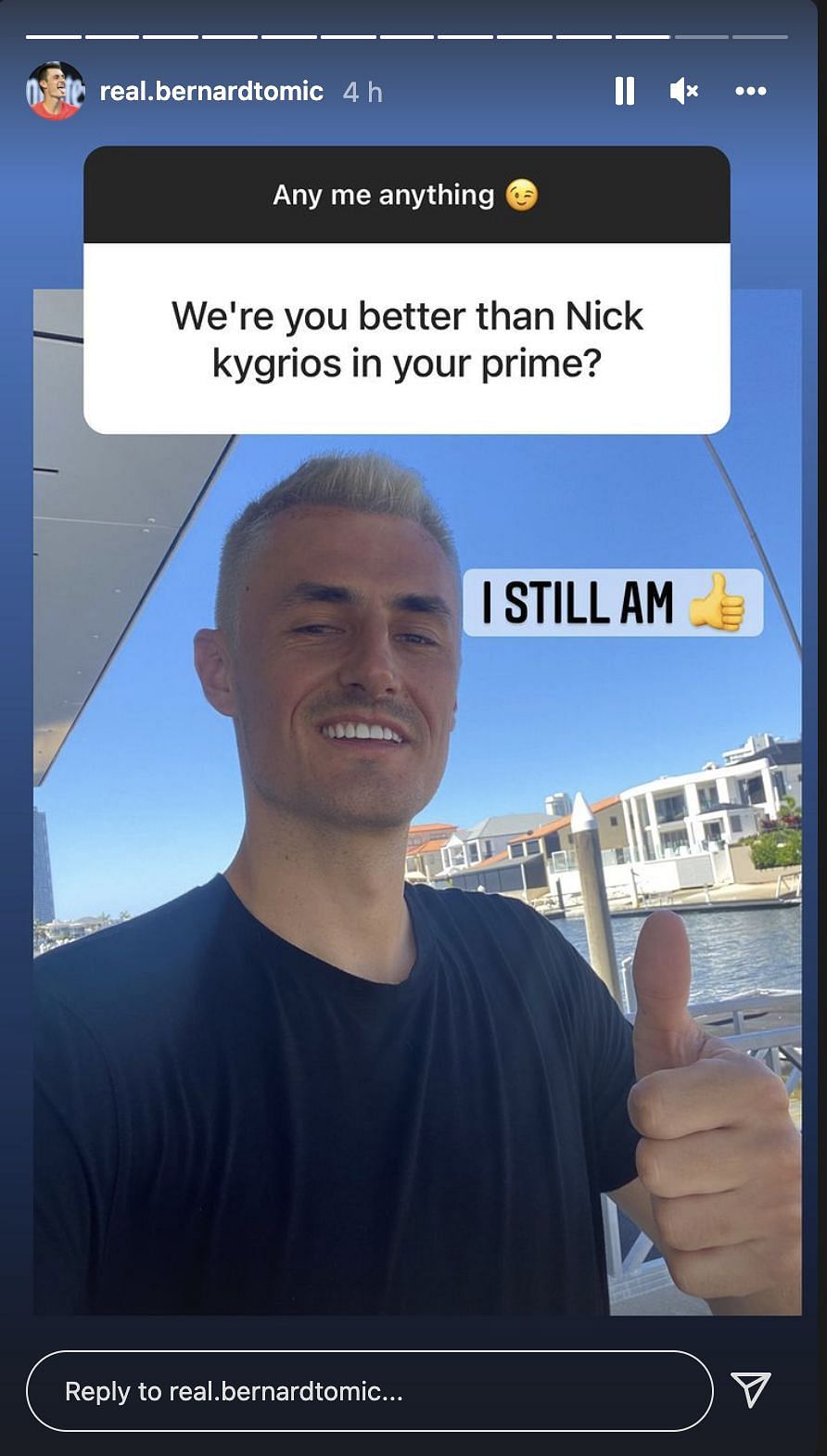 Tomic even reckons he is better than prime Kyrgios