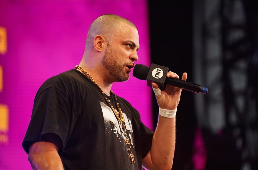 Eddie Kingston on the microphone at an AEW event in 2020
