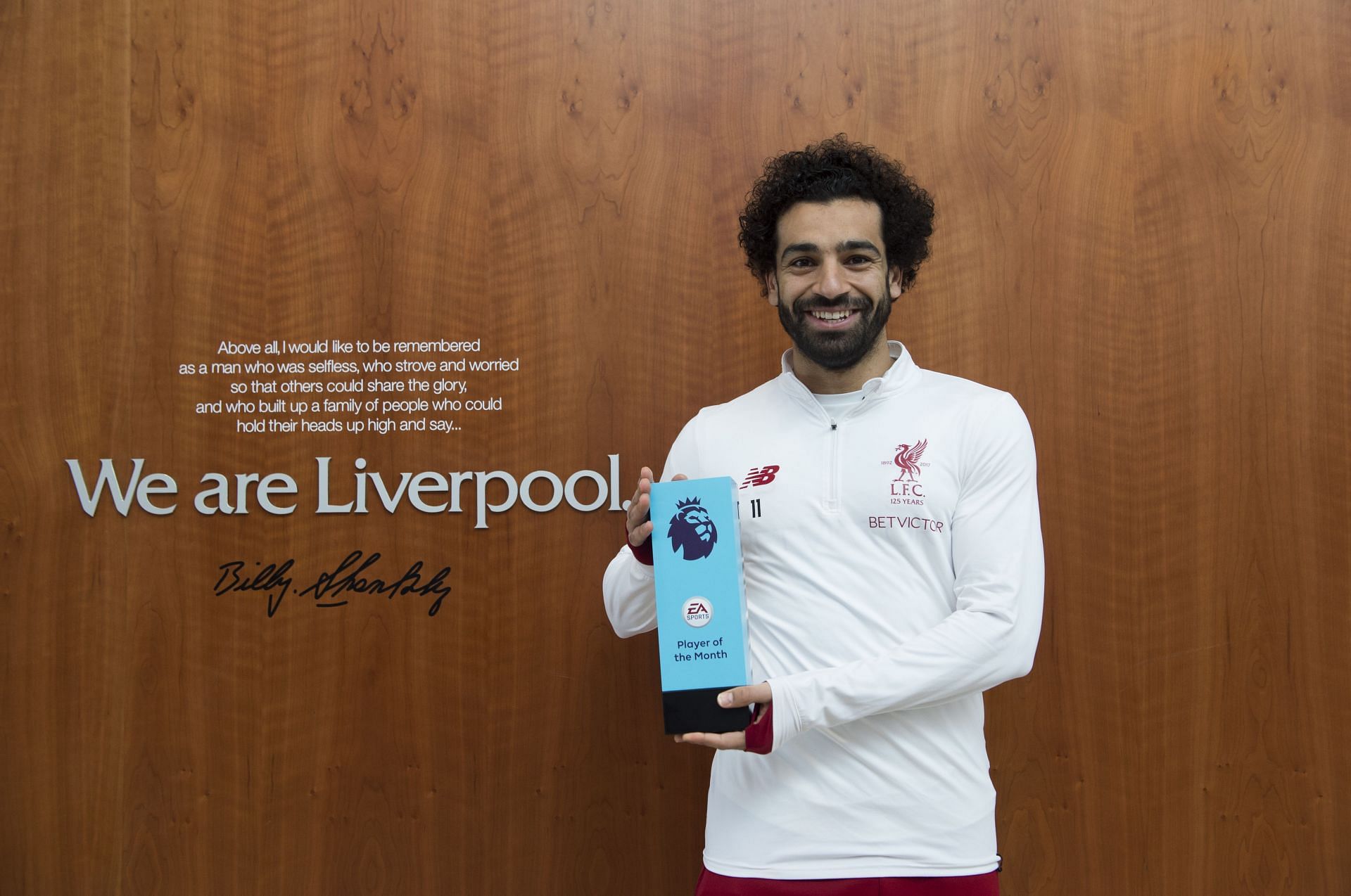 Mohamed Salah is awarded with the Premier League player of the month for February