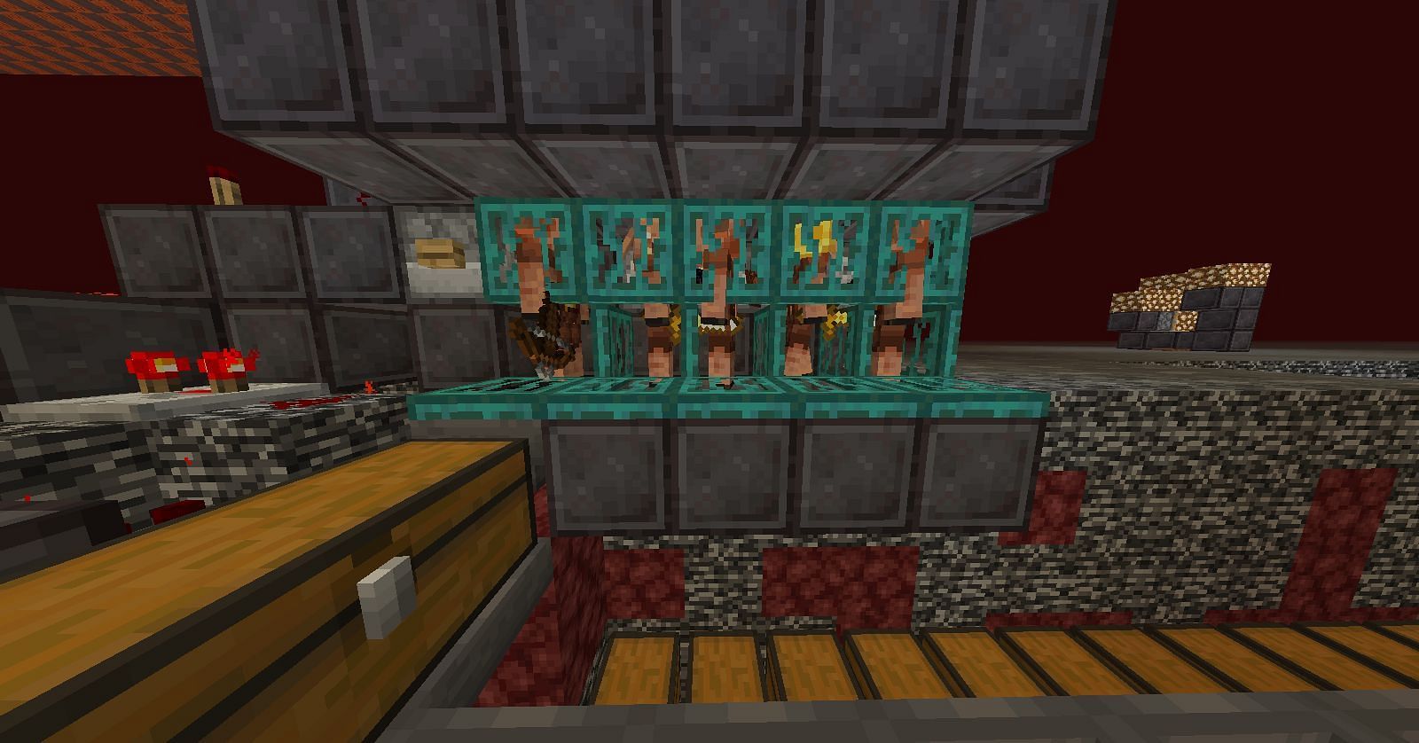 On top of regular kill farms, piglins can also be farmed for their bartering mechanic (Image via Mojang)