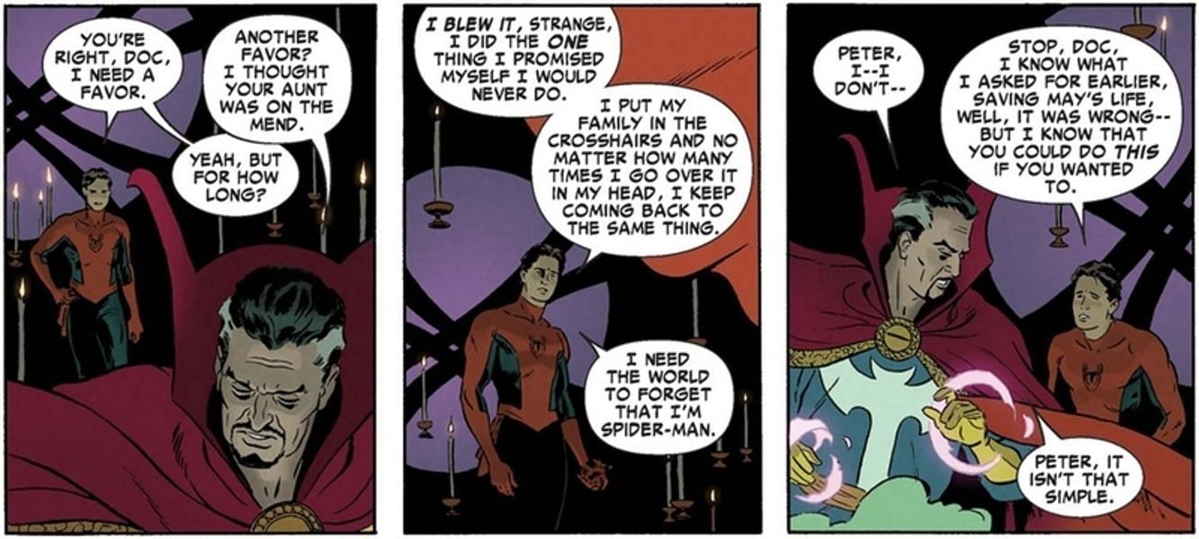 Peter with Strange in the comics (Image via Marvel Comics)