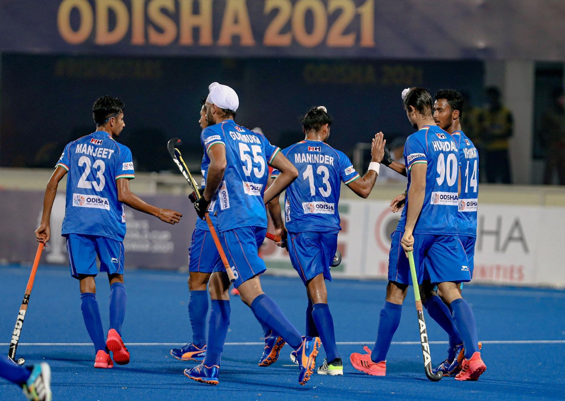 India Men&#039;s Junior Hockey Team celebrates their victory against Poland - Image Credits: Hockey India.