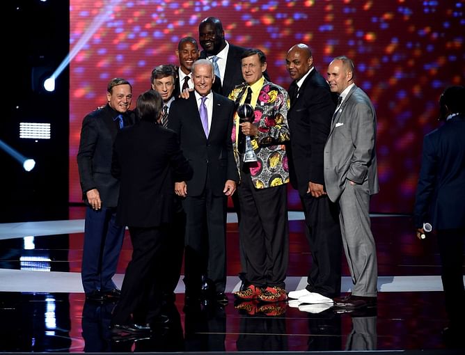 "Interrupt the Godfather one more time" - Shaquille O'Neal takes a swipe at Charles Barkley for interrupting Ernie Johnson Jr. during his interview with Chris Paul