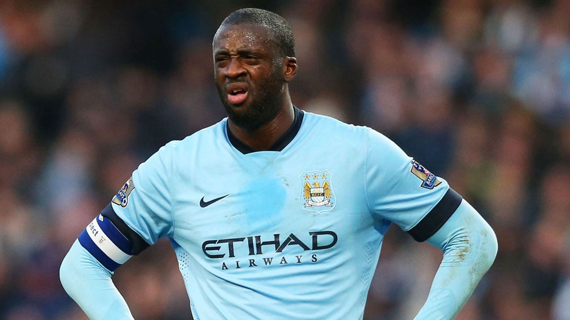 Yaya Toure in action for Manchester City in the Premier League