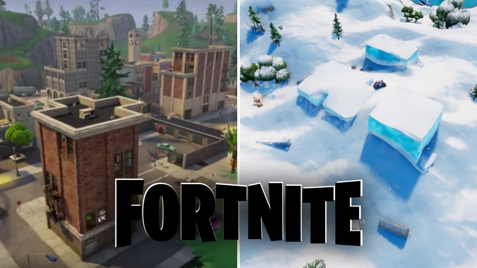 Frozen Tilted Towers in Fortnite Chapter 3 Season 1 (Image via Sportskeeda)