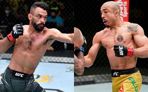 UFC bantamweight contenders Rob Font (left) and Jose Aldo (right)