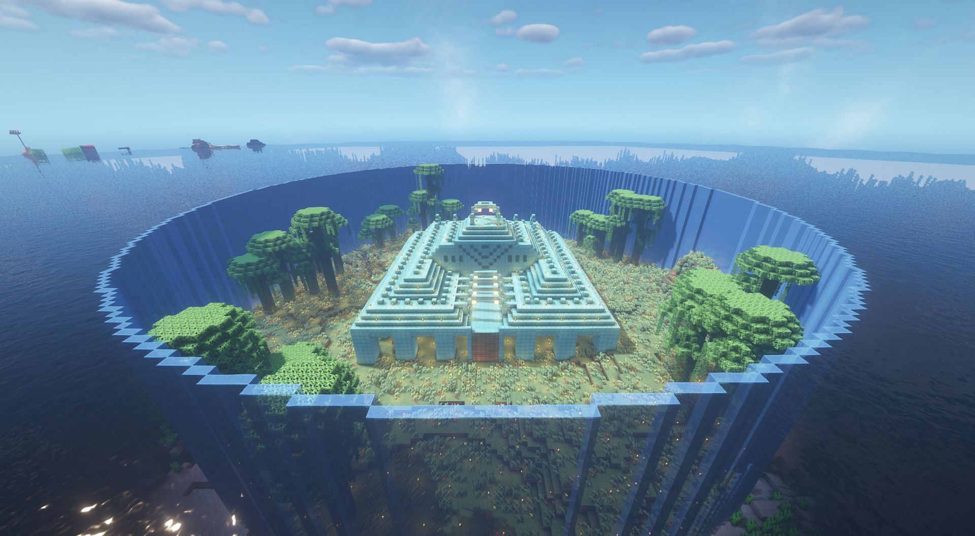 Ocean Monument (Image via Minecraft)