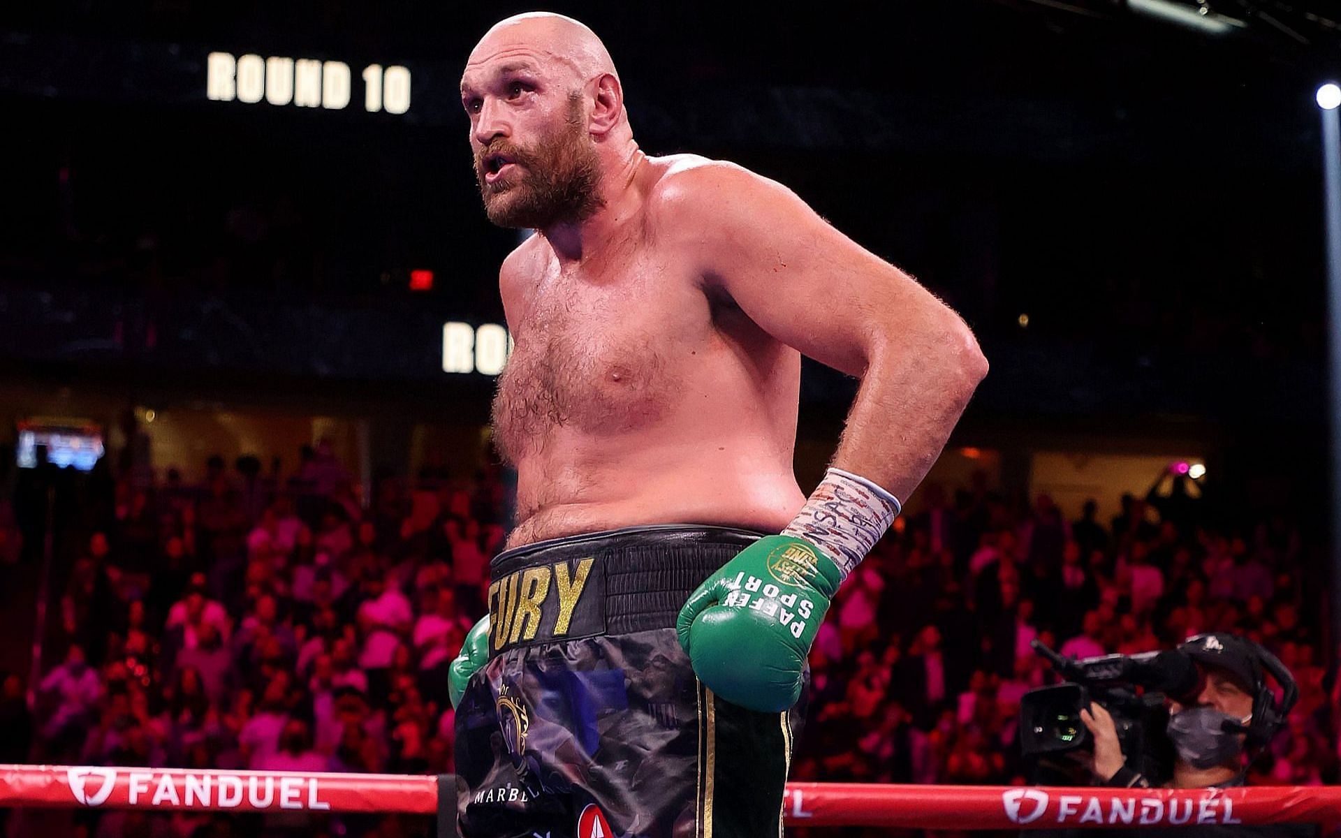 Tyson Fury in his fight against Deontay Wilder