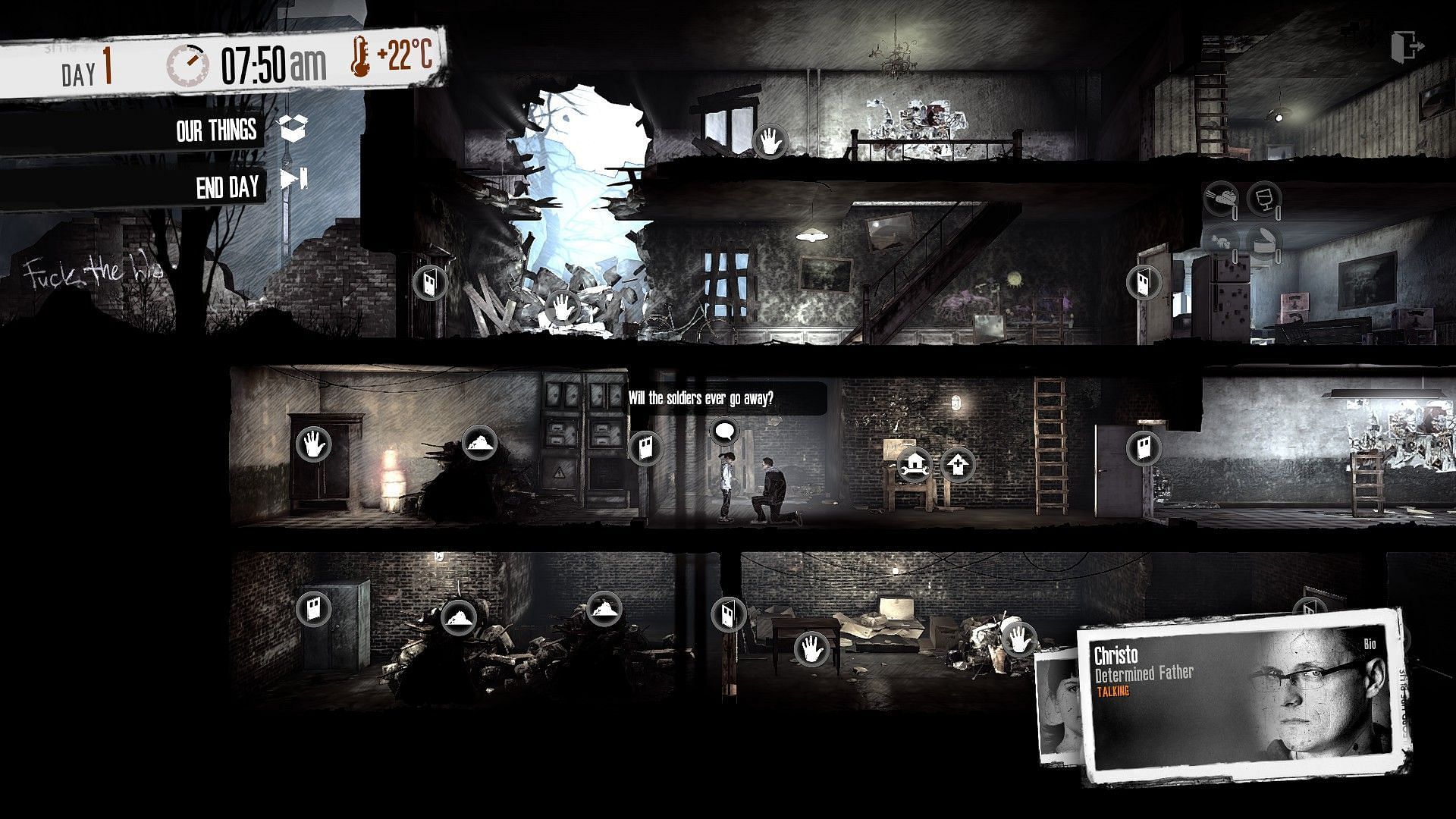 Will the soldiers go away? (Image via This War of Mine)