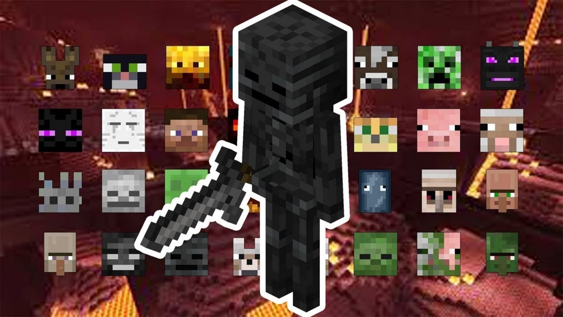 Wither skeletons are native to the Nether dimension (Image via Mojang)