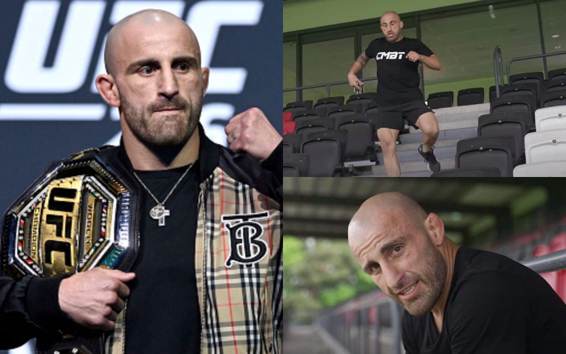Alexander Volkanovski is currently one of the top pound-for-pound MMA fighters. [*Images courtesy: Getty (left); Alex Volkanovski YouTube channel (right)]