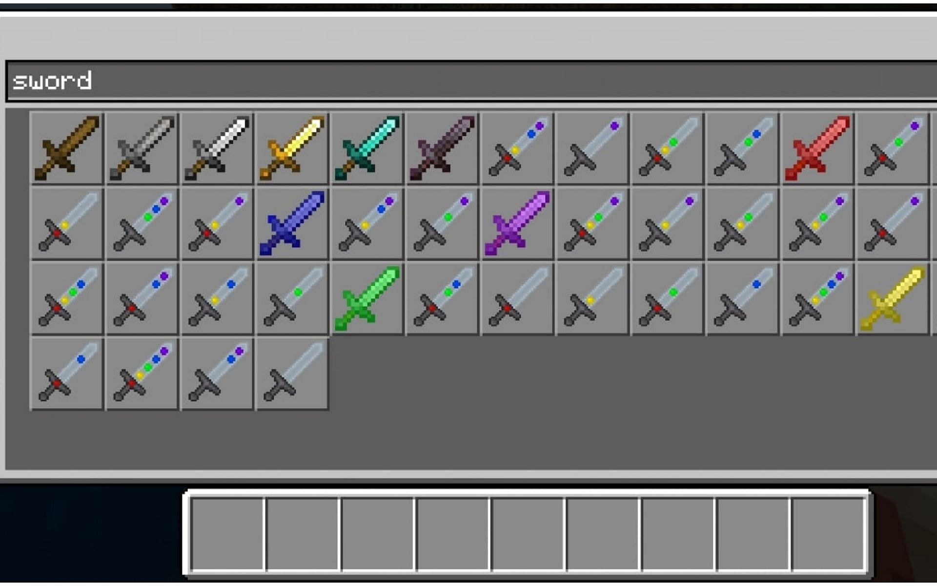 Using mods can add different types of weapons and much more (Image via Minecraft)