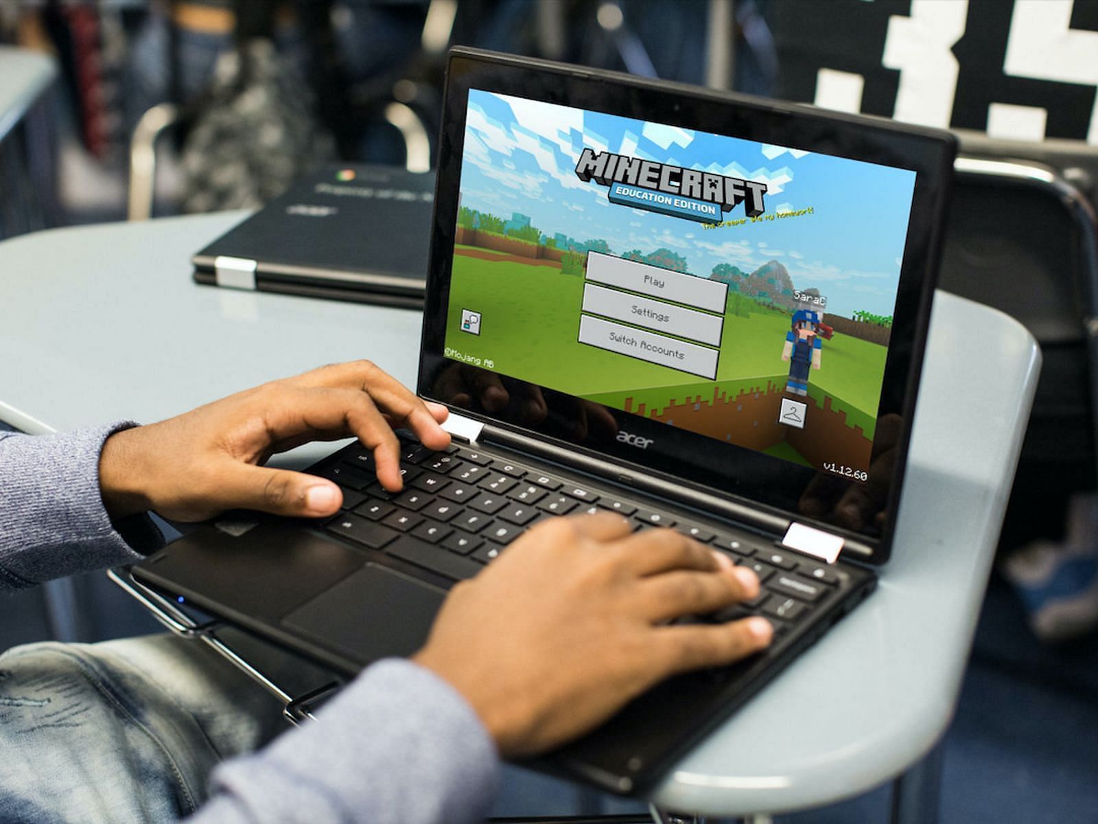 Education Edition on Chromebook operates very similar to its Windows 10 Bedrock counterpart (Image via Mojang)