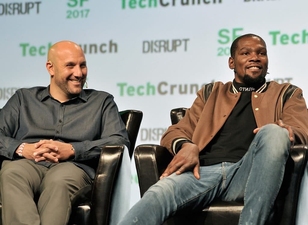 Kevin Durant and Rich Kleiman at TechCrunch Disrupt
