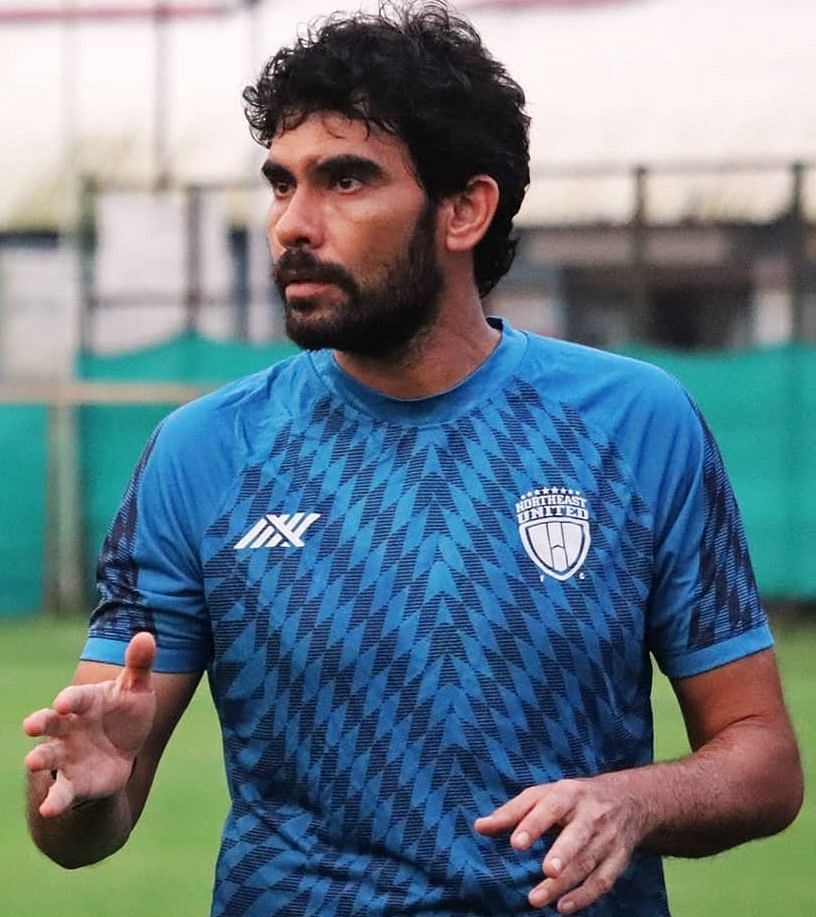 NorthEast United FC&#039;s coach Khalid Jamil during a training session (Image Courtesy: NorthEast United FC Instagram)