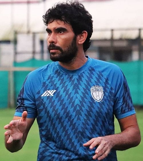 NorthEast United FC's coach Khalid Jamil during a training session (Image Courtesy: NorthEast United FC Instagram)