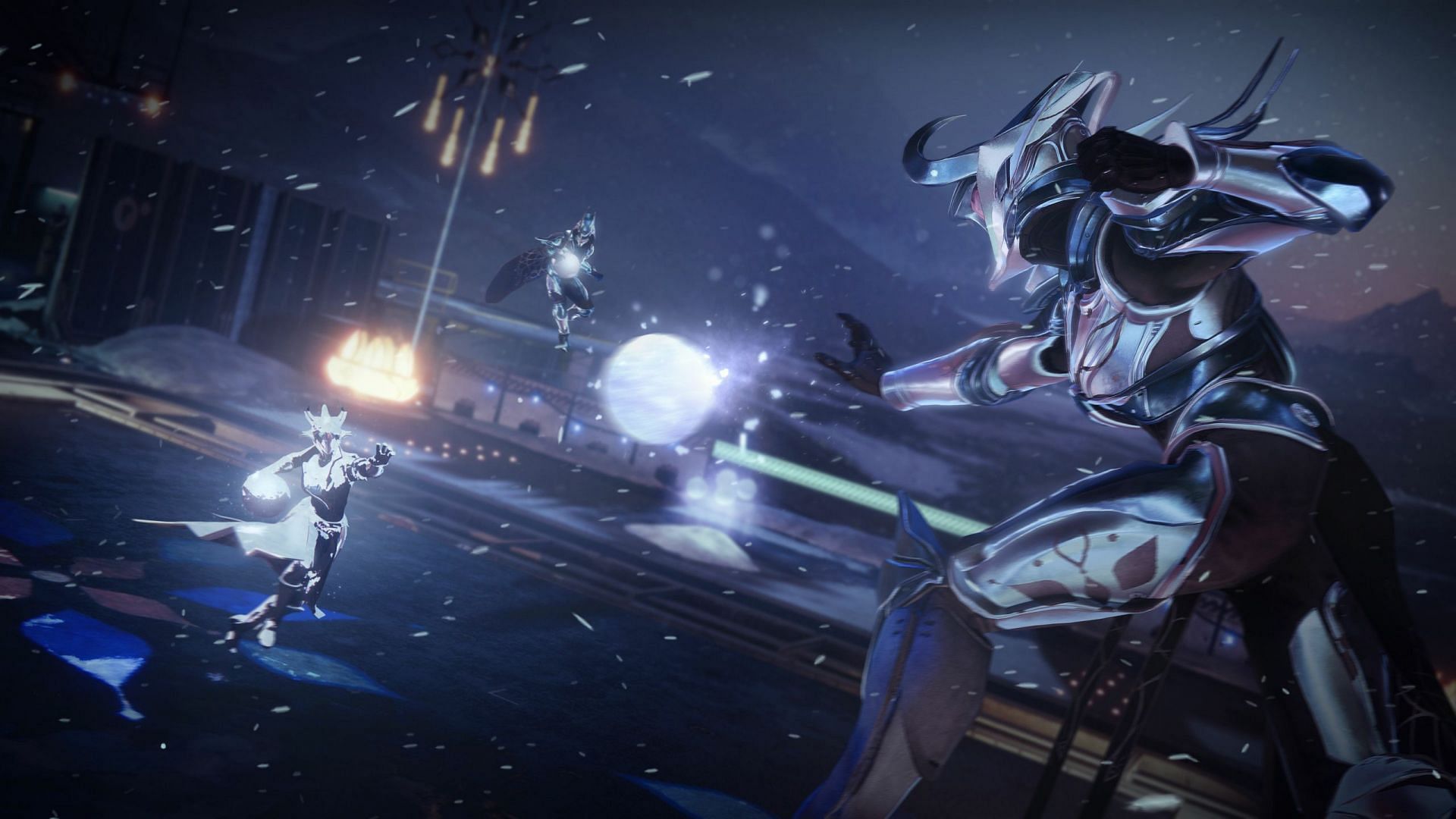 Destiny 2 snowball fight between Guardians (Image via Bungie)