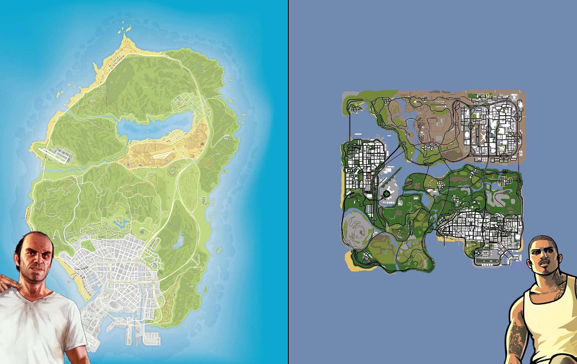 GTA V's map is bigger than GTA 3, Vice City, San Andreas, and GTA IV  combined : r/GTAV