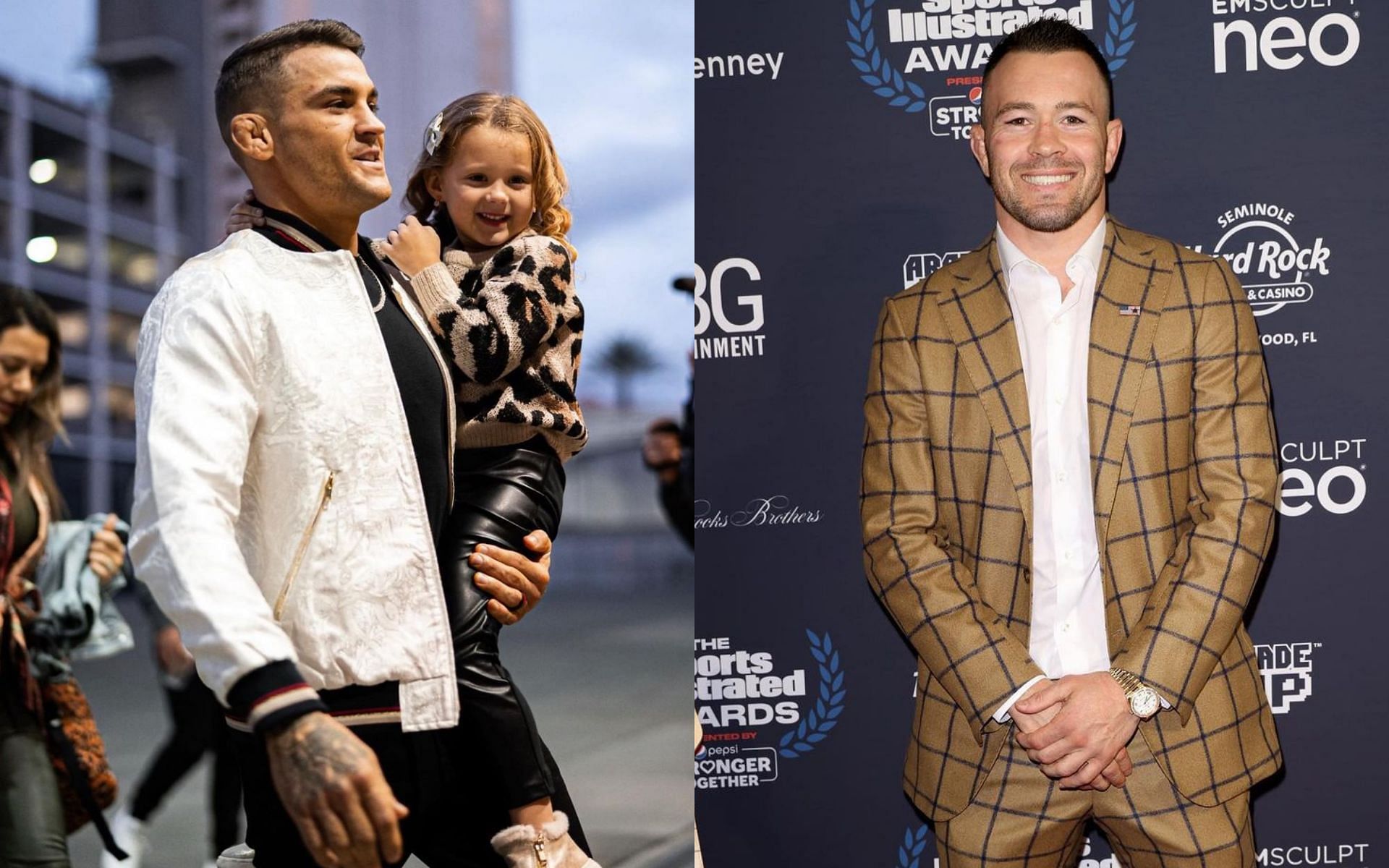 Dustin Poirier (left), Colby Covington (right) Images: @dustinpoirier, @colbycovmma on Instagram