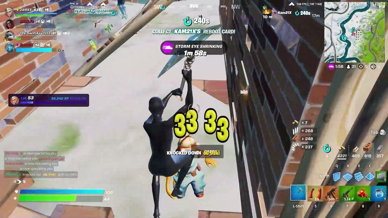 Toxic spray meta in Fortnite Chapter 3 Season 1 (Image via JamesP/YT)