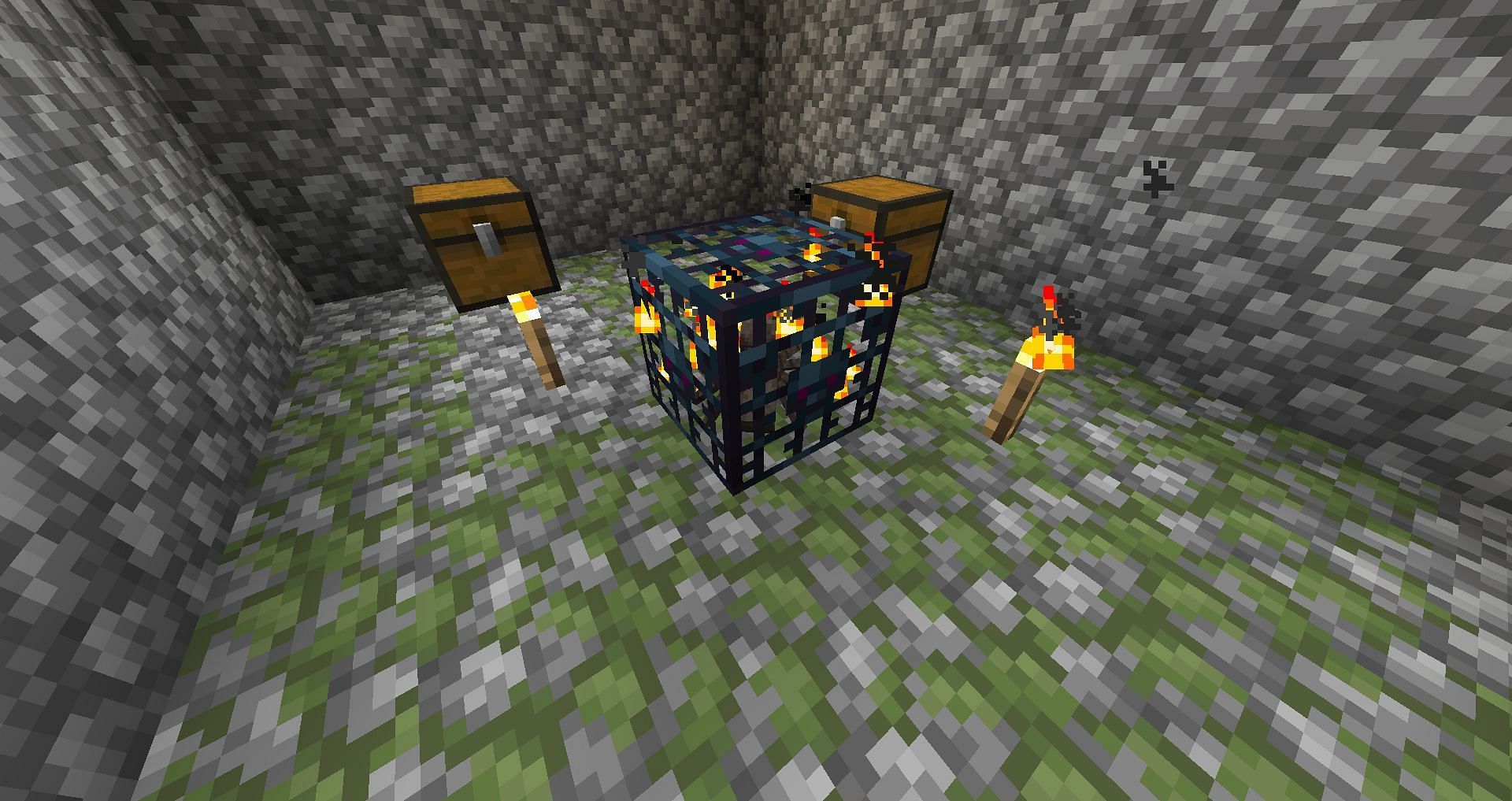 Spawners are a great way to farm items and XP (Image via Minecraft)