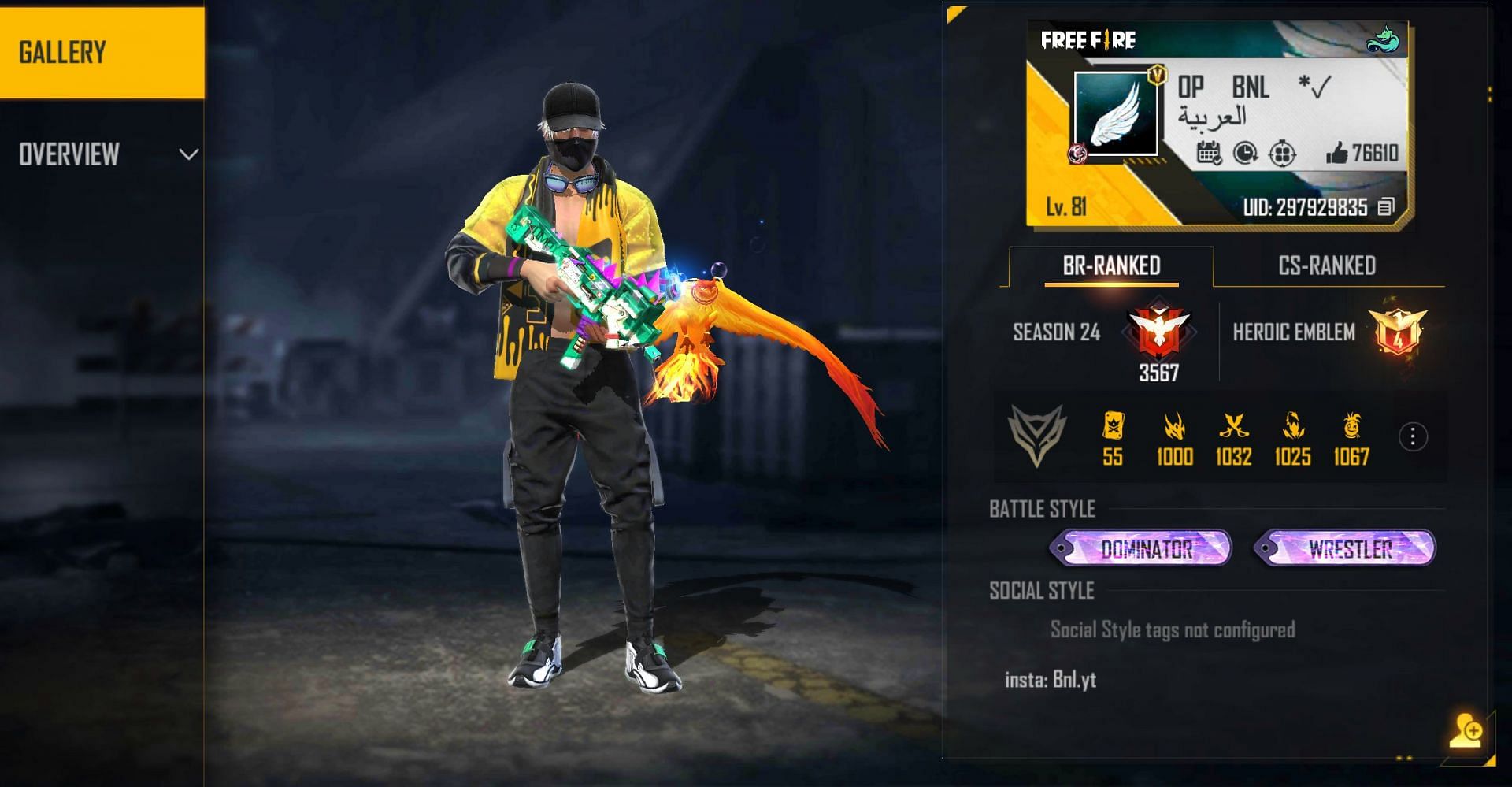 BNL has not played duo games yet (Image via Free Fire)