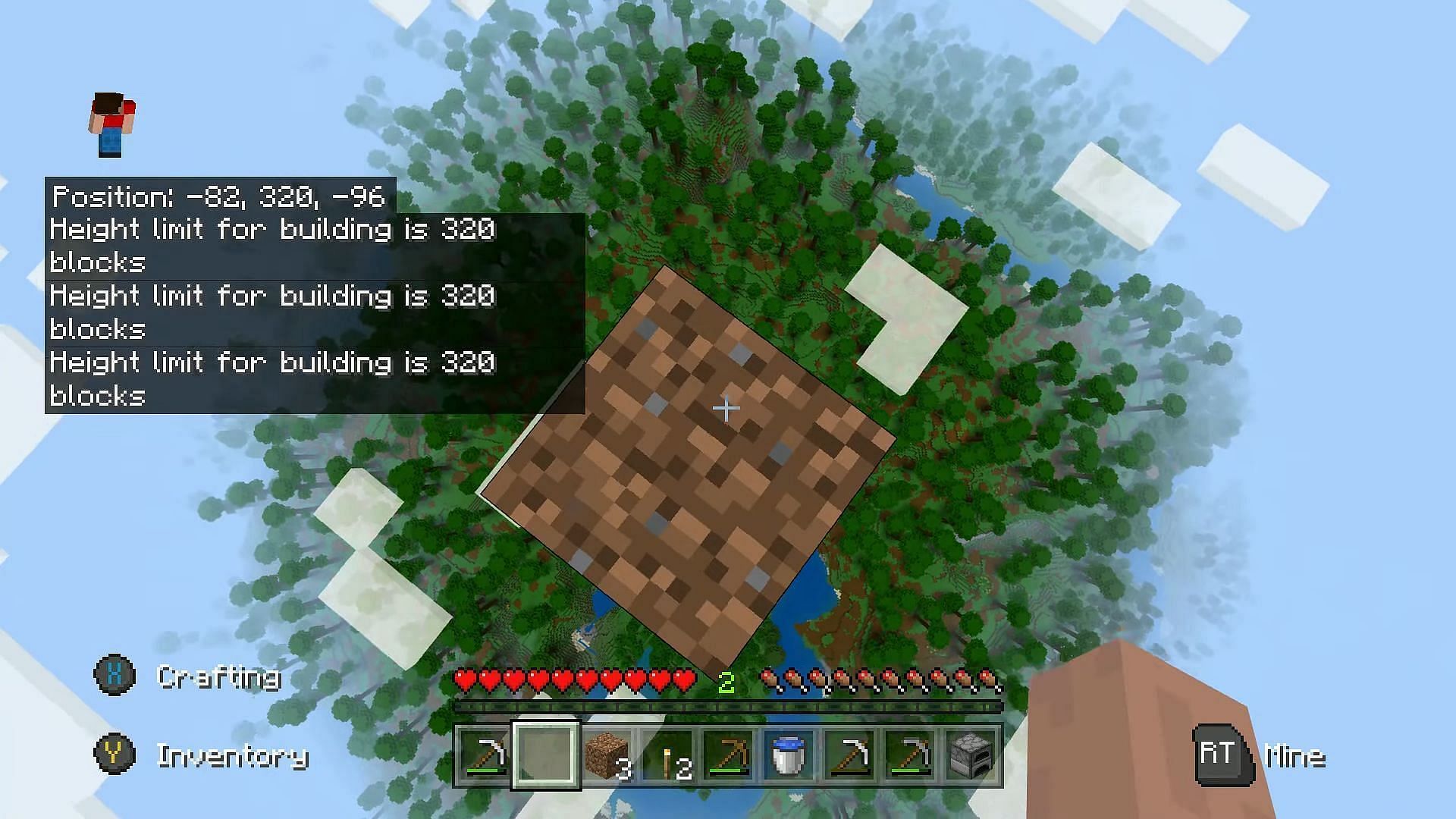 320 is the new build limit in Minecraft 1.18 (Image via Minecraft)