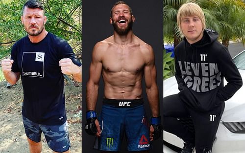 (L to R) Michael Bisping, Donald Cerrone and Paddy Pimblett via Instagram @mikebisping, @cowboycerrone and @paddythebaddyufc