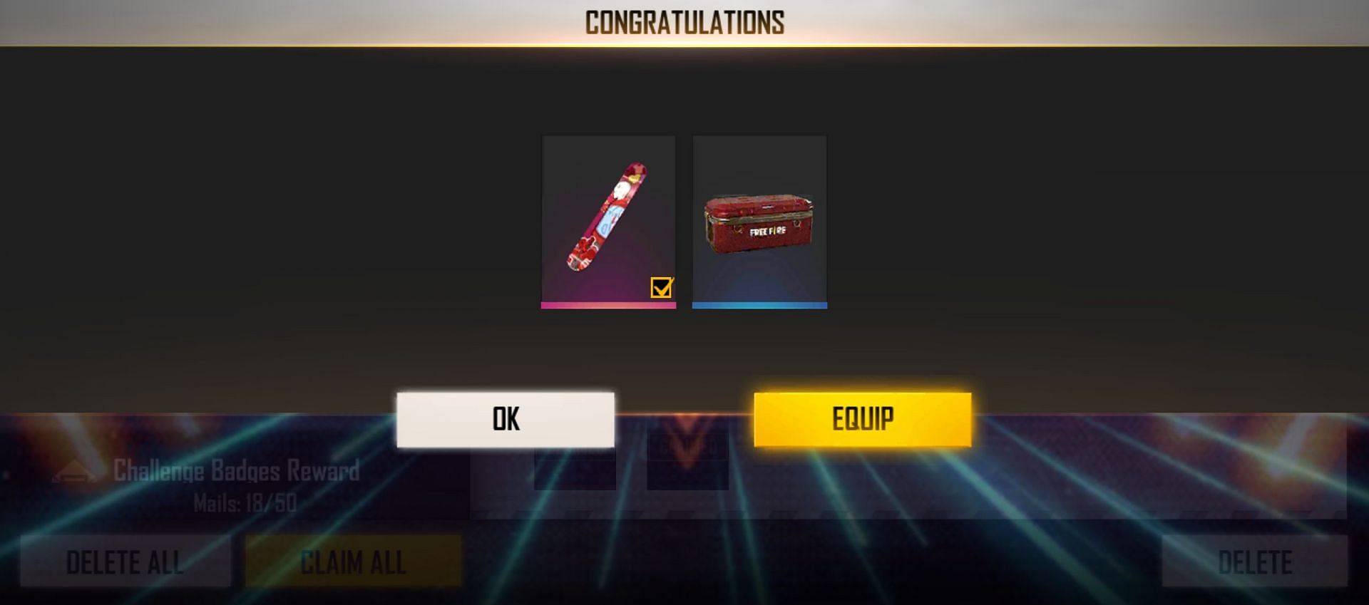 Rewards can be collected through the mail (Image via Free Fire)