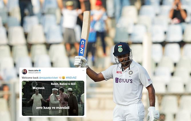 "Under pressure, proved his worth handsomely" - Twitter abuzz as Mayank Agarwal hits 4th Test century
