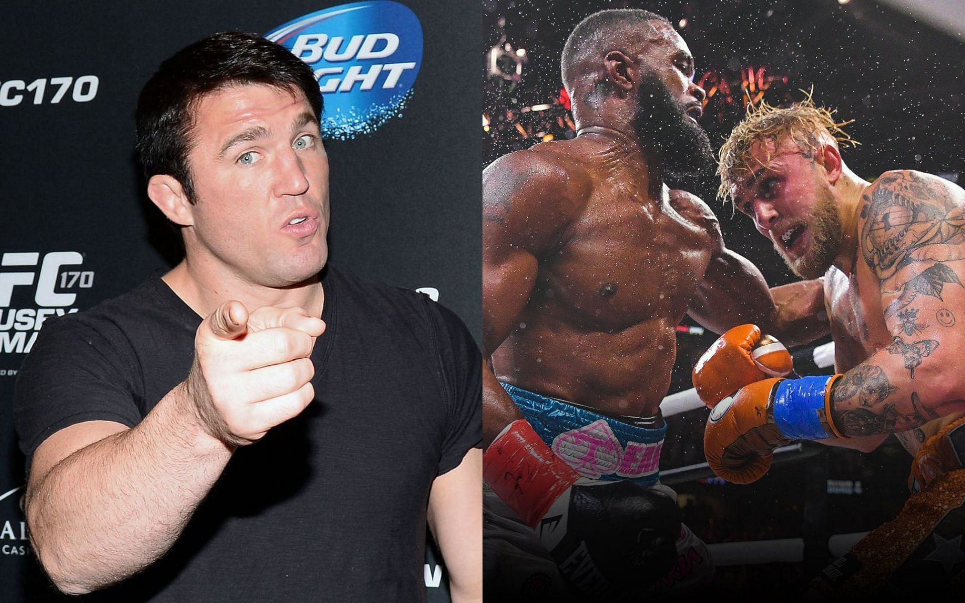 Chael Sonnen claims Jake Paul is taking a risk accepting the short notice fight against Tyron Woodley [Credits: @SportsCenter via Twitter]