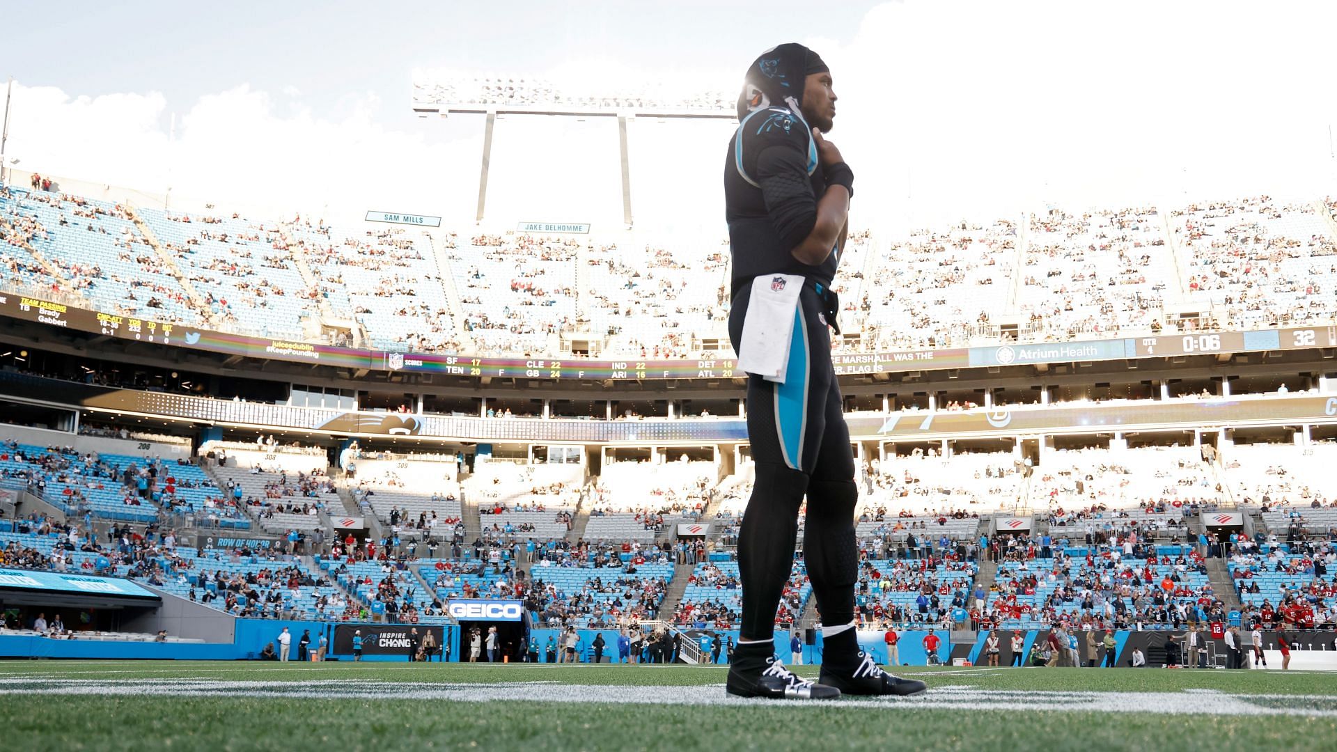 An uncertain NFL future lies ahead for Cam Newton and the Panthers (Photo: Getty)