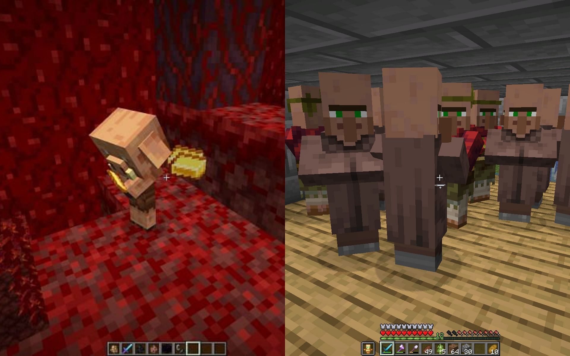 Trading and bartering (Image via Minecraft)