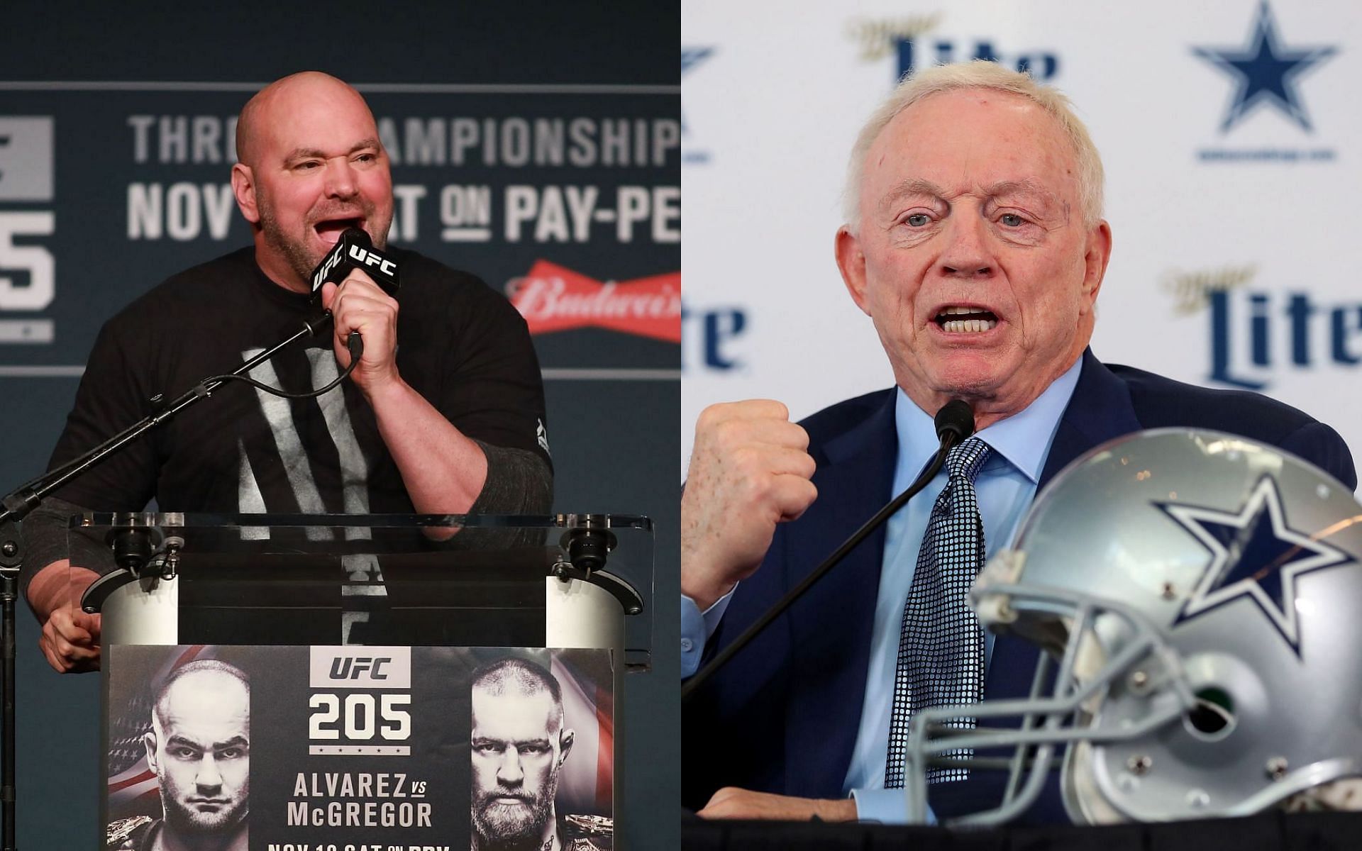 Dana White (left) &amp; Jerry Jones (left)