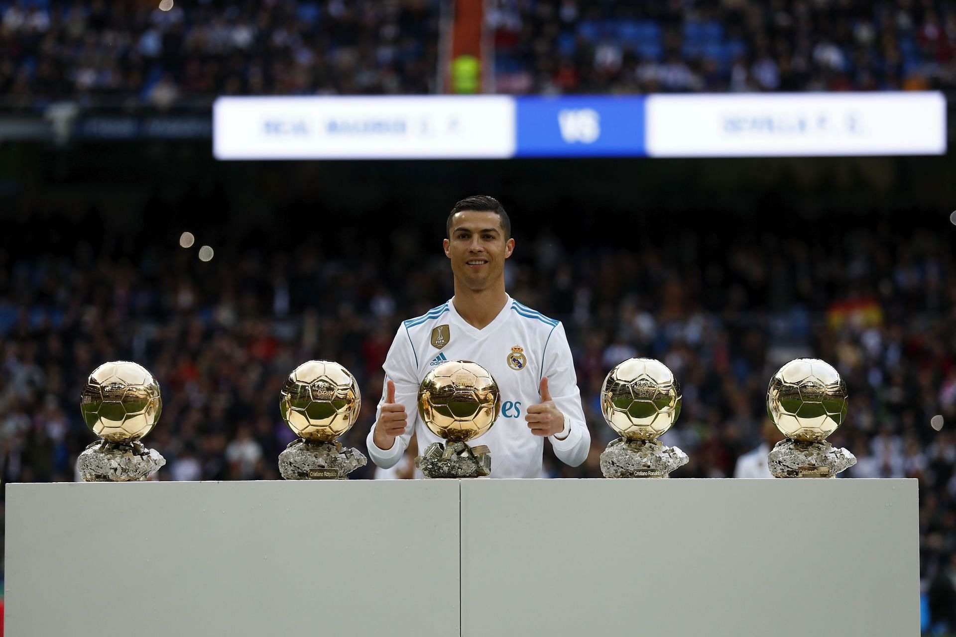 Cristiano Ronaldo won four Ballon d&#039;Or titles with Real Madrid.
