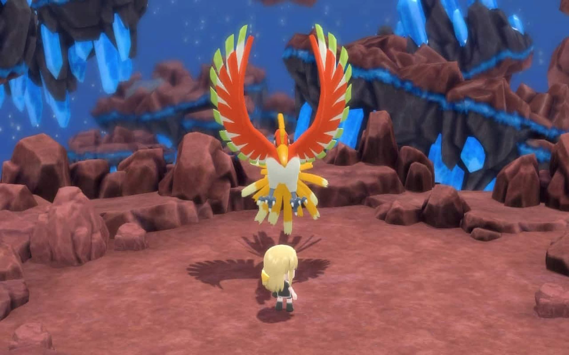 The moveset for Ho-Oh in Pokemon Brilliant Diamond and Shining Pearl