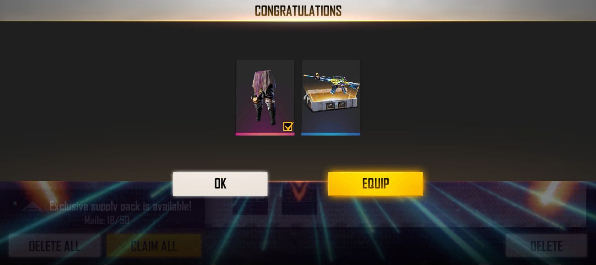 The two rewards (Image via Free Fire)