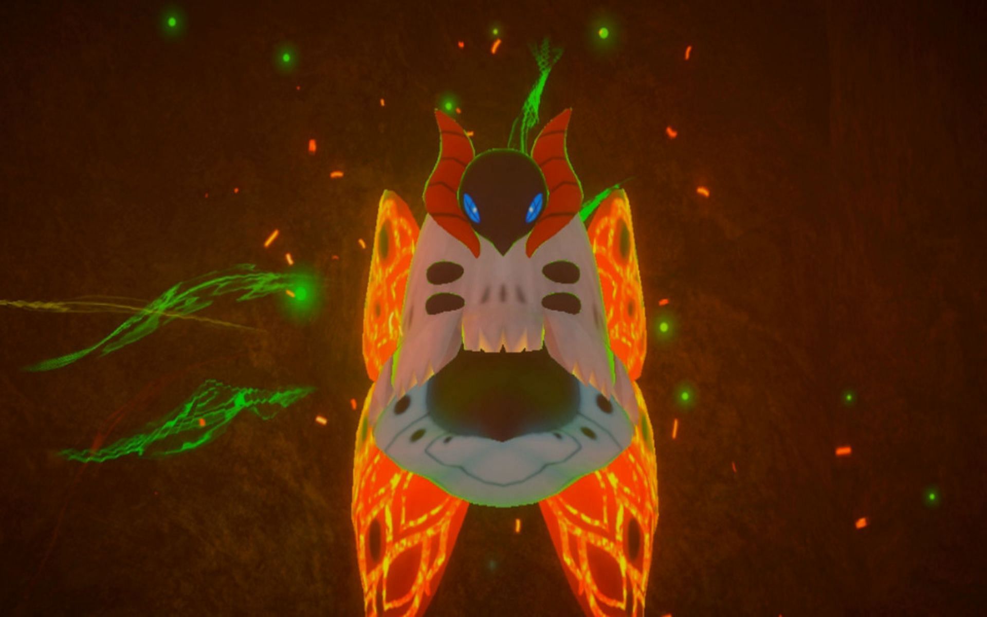 Volcarona is both Fire and Bug-type (Image via Bandai Namco)