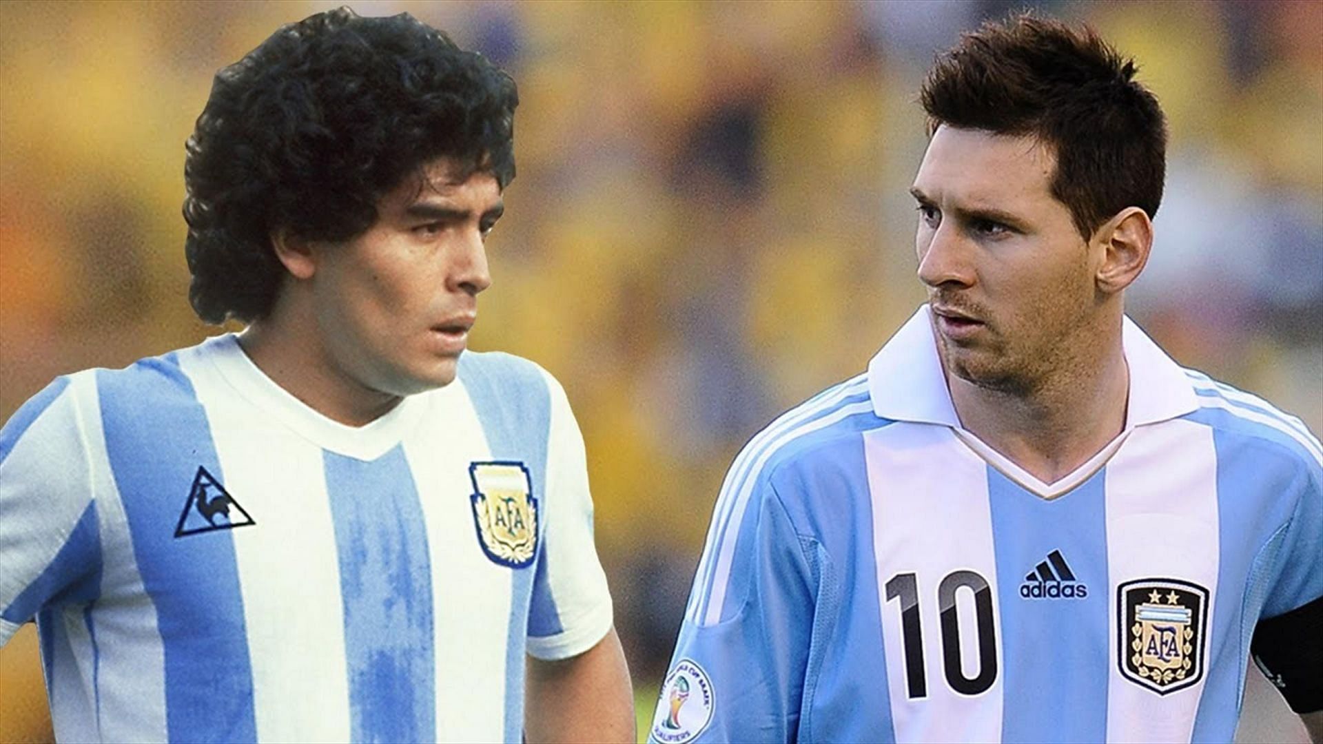 Diego Maradona (left) and Lionel Messi - two of the most gifted footballers of all time.