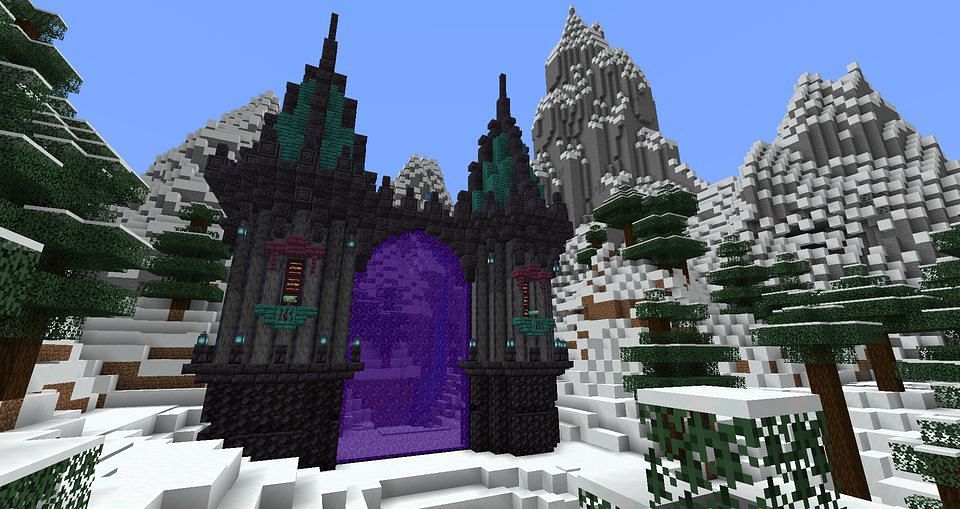 A medieval nether portal design (Image via u/JoshTehYoda on Reddit)