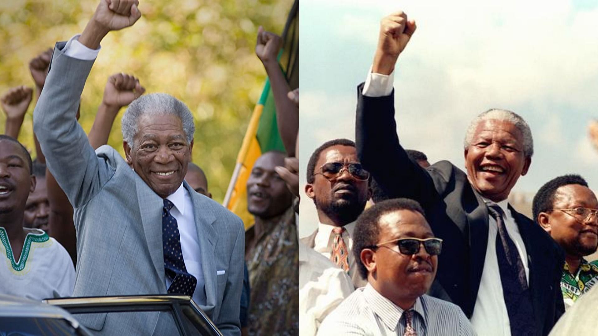 People still mistake Morgan Freeman for Nelson Mandela (Image via Sportskeeda)