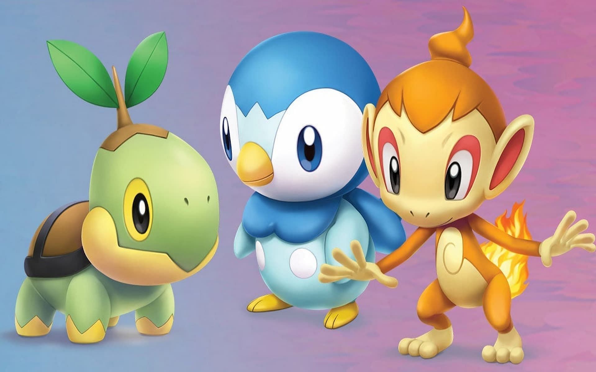 The three starter Pokemon of the Sinnoh Region (Image via The Pokemon Company)